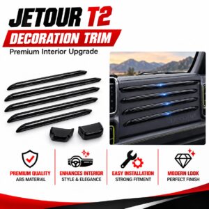 Jetour T2 Dashboard Decoration Trim – Premium ABS Interior Styling Kit