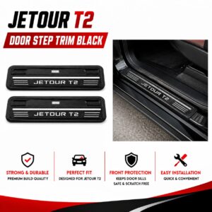 Jetour T2 Door Step Trim Black – Premium Door Sill Protector