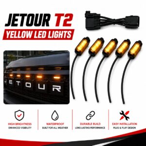 Jetour T2 Yellow LED Lights – High-Brightness Waterproof Plug & Play Kit