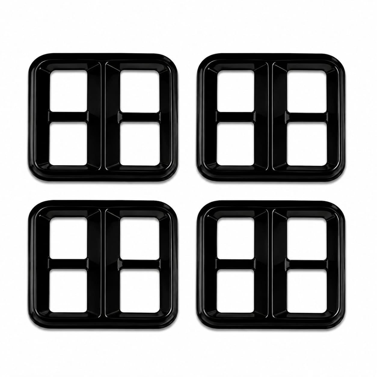 Jetour T2 Front & Rear Bumper Light Covers – Premium Black - Image 2