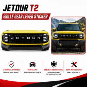 Jetour T2 Grille Gear Lever Sticker – Front Grille Decorative Lettering