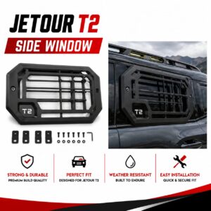 Jetour T2 Side Window Guard – Heavy-Duty Off-Road Window Protector
